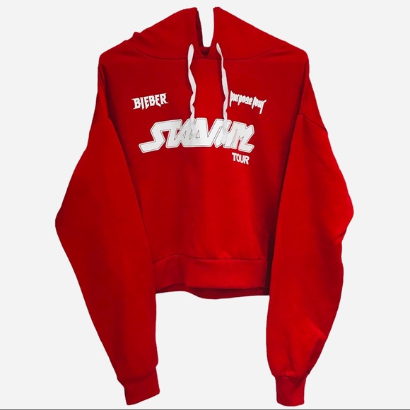 Bieber Purpose Tour Cropped Hoodie - Picture 2 of 4
